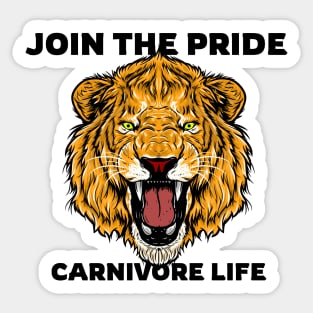Join the Pride Carnivore Life Sticker